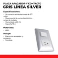 thumbnail image 2 of KIT 2 PLACAS CON 1 APAGADOR Y 1 CONTACTO SILVER Sanelec SILVER 4497, 2 of 5