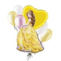 7 pc Belle Disney Princess Balloon Bouquet Happy Birthday Beauty & the Beast