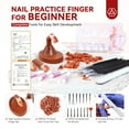 thumbnail image 6 of Saviland Nail Practice Finger for Acrylic Nails: Adjustable Nail Practice Hand Fake Mannequin Training Finger Replaceable Nail Tips with Nail Glue Nail Art Brush Complete Tools Kit Beginner, 6 of 8