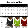 thumbnail image 3 of Long Sleeve Pullover Christmas Tops Womens Loose Long Sleeve V Neck Fur Trim Sweater Tops Wine M, 3 of 7