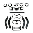 thumbnail image 3 of 18Pcs Central Control Panel Trim Kit For Jeep For Wrangler JK 11-17 Car Interior Carbon Pattern Dashboard Decor Set, 3 of 8