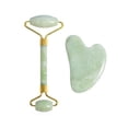 thumbnail image 1 of Set Masajeador Facial-Rodillo De Jade-Piedra Gua Sha-Diadema Mujer Spa. Rodillo de masaje facial para mujer-Rodillo facial de jade-facial Guasha. Masajeador de ojos., 1 of 5