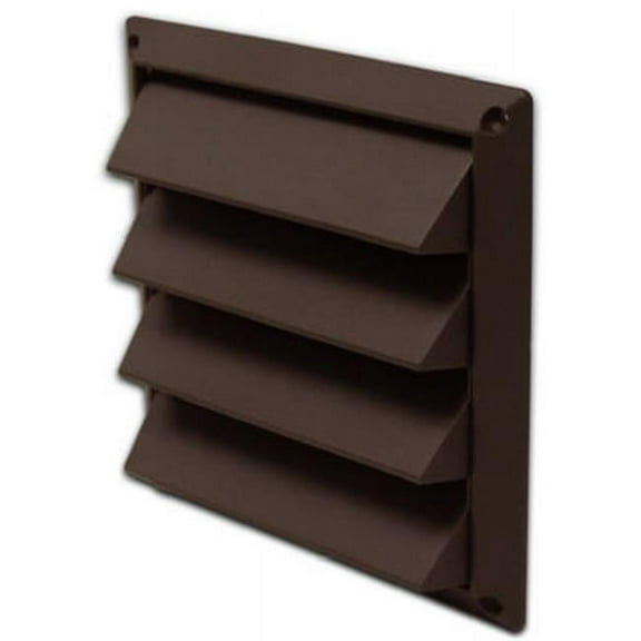 Dryer Air Intake Vent, Louver, Brown Plastic, 4", Lambro, 604B
