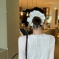 thumbnail image 4 of ‌Large Bow Hair Scrunchie - Plaid Ballet Style Ponytail Holder for Women(2pcs), 4 of 10
