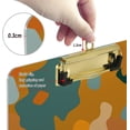 thumbnail image 4 of FMSHPON Fun Orange Green Camo Clipboard Hardboard Wood Nursing Clip Board and Pull for Standard A4 Letter 13x9 inches, 4 of 5