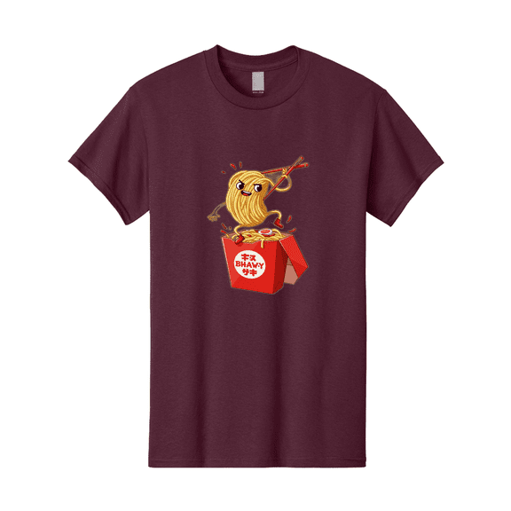 Bhawy-S-Noodle-Guy Mens Graphic Tee, 100% Cotton, Casual Summer Wear BAA159