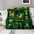 thumbnail image 2 of Frog Blanket Frog Gifts for Women, Cute Frogs Decor Stuff Blanket Gifts for Frog Lovers, Green Soft Flannel Fleece Throw Blankets for Bed Couch, Birthday Gifts for Teen Boys Girls Adults 60" x 50", 2 of 6