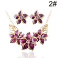 thumbnail image 2 of Collier de Mariage Fleur Collier de Mariée Élégant Collier avec Boucles d'Oreilles, 2 of 10
