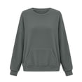 thumbnail image 6 of HOMBOM Womens Winter Sweatshirt Soft Fleece Long Sleeve Hoodless with Pockets Crew Neck Pullover Tops for Women Fashion Outfits, 6 of 6
