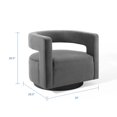thumbnail image 3 of Armchair Accent Chair, Velvet, Grey Gray, Modern Contemporary Urban Design, Living Lounge Room Hotel Lobby Hospitality, 3 of 9