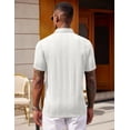 thumbnail image 3 of COOFANDY Men' Polo Shirts Short Sleeve Shirts Casual Collared Shirts Summer Textured Knit Golf Tees, 3 of 6