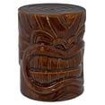 thumbnail image 1 of Sunnydaze Tropical Wood-Look Tiki Head Decorative Ceramic Garden Stool - 17", 1 of 10