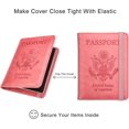 thumbnail image 5 of Passport and Vaccine Card Holder Combo,Cover Case with CDC Vaccination Card Slot, Leather Travel Documents Organizer Protector, with RFID Blocking, for Women and Men, 5 of 6