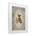 thumbnail image 3 of Stupell Industries Perched Bird & Toile White Framed Print Under Glass design by Radhika Modi, 21 x 17, 3 of 10