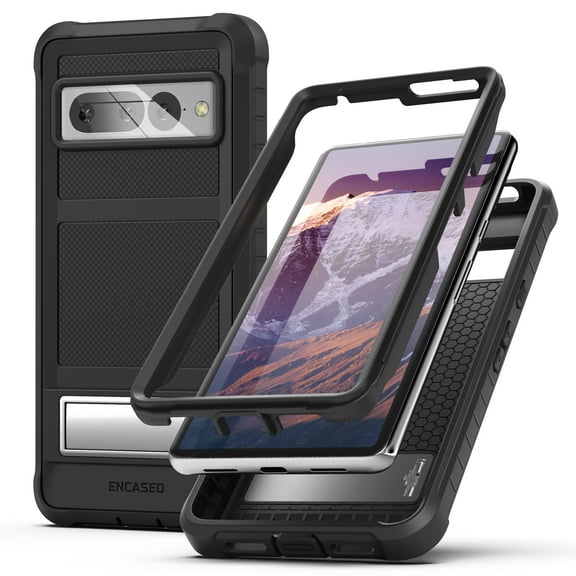 Encased Falcon Designed for Google Pixel 7 Pro Case with Kickstand and Belt Clip, Protective Full Body Case with Phone Holster