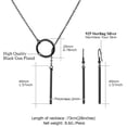 thumbnail image 7 of Silvora Black Necklaces Earrings Set for Women Dainty Drop Bar Pendant Long Lariat Y-Necklaces Adjustable Long Chain Trendy Earrings Jewelry Gifts for Daughter Mom Birthday Mother's Day, 7 of 7