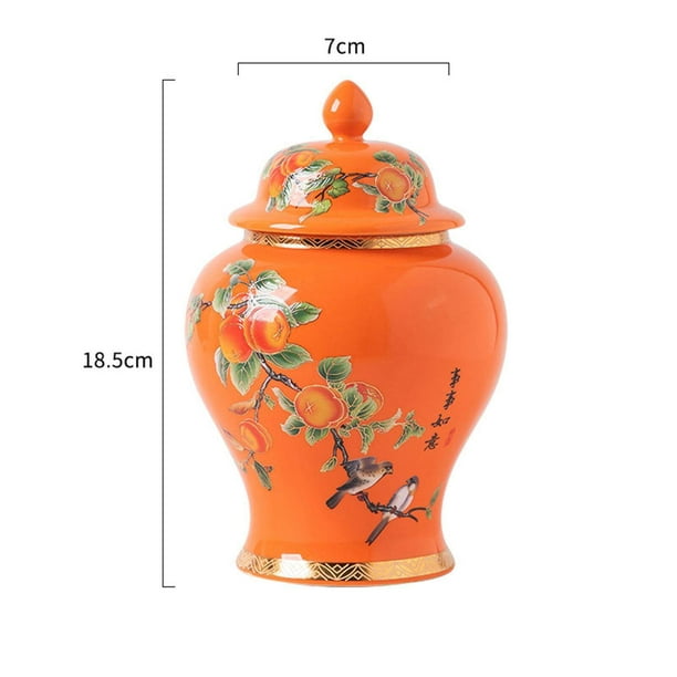 7 inch Ceramic Ginger Jar Vase Display Decoration Collection Flower