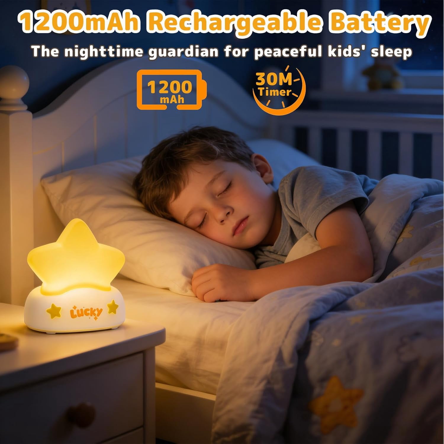 Star Night Light for Kids Toddler Baby, Squishy Silicone Touch Lamp with 3 Levels Brightness, Rechargeable Portable Bedside Light with Timer Off, Gifts for Boys Girls
