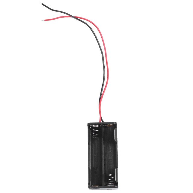 2pcs Black 2-Layers 4 x 1.5V AAA Battery Holder Case Box w Wire Leads