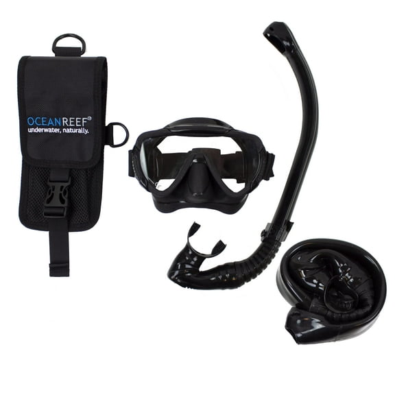 Ocean Reef Bump - Back Up Mask  Snorkel Package Black