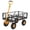 Black&Yellow-950Lbs, variant on 1200LBS Heavy Duty Garden Cart, Steel Mesh Wagon Utility Cart with 10" All-Terrain Pneumatic Tires, 2-in-1 Towable Handle for ATV/Tractor/Hand Pull, Removable Sides