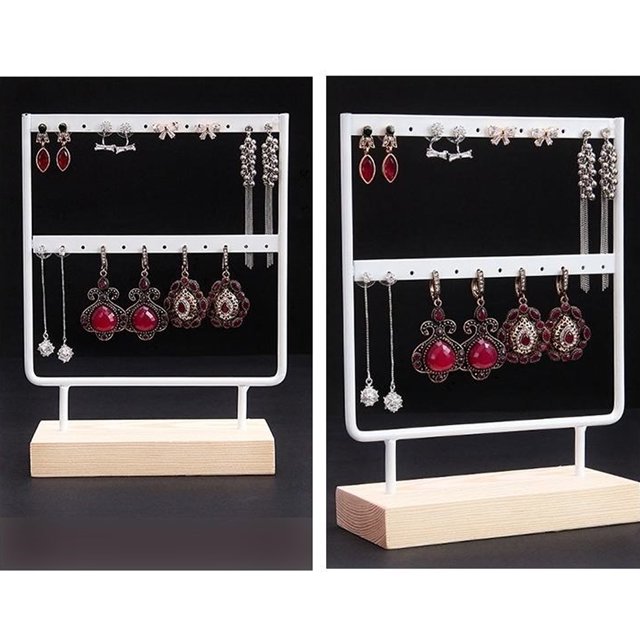 Soporte Para Pendientes, Estante De Joyería Elegante, Para Joyería, Collares De Mujer, Pulsera, Dormitorio ANGGREK Blanco