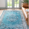 thumbnail image 3 of Rugs.Com Lucerne Collection Area Rug ‚Äì 4' x 6' Blue Low-Pile Rug Perfect For Entryways, Kitchens, Breakfast Nooks, Accent Pieces, 3 of 4