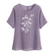 thumbnail image 5 of Vestidos Casuales Para Mujer, Blusas De Mujer De Moda Camisetas estampadas de moda para mujer, blusas casuales de lino holgadas de manga corta con cuello redondo y raglán, 5 of 7