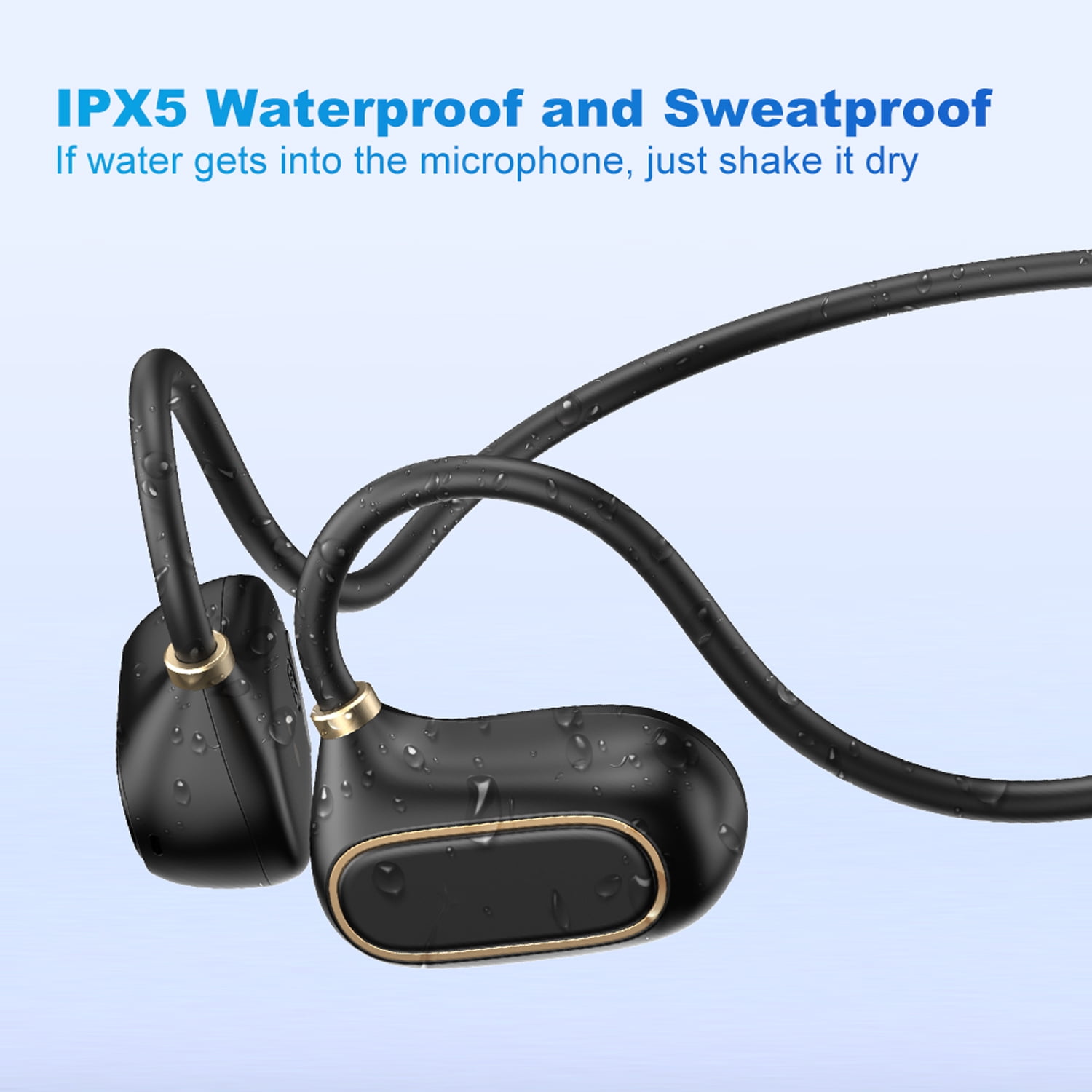 New Bee Open-ear Air Conduction Bluetooth Wireless Lightweight Sports Headset for Running, Cycling
