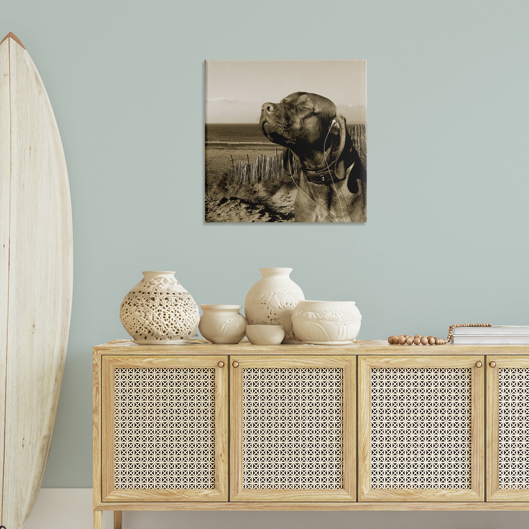 Stupell Industries Relaxed Dog with Music Animals & Insects Photography Gallery Wrapped Canvas Art Print Wall Art, 30 x 30