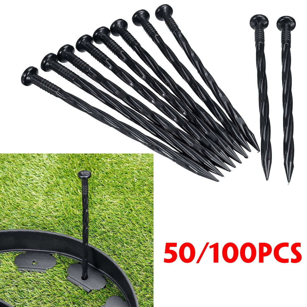 10/50Pcs Plastic Screw Spiral Tent Pegs Stakes Nail Outdoor Hiking