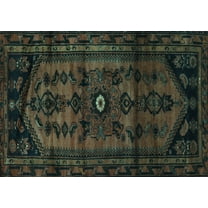 Ahgly Company Machine Washable Indoor Rectangle Persian Turquoise Blue Traditional Area Rugs, 5' x 7'