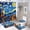 AA-1, variant on Starry Night in Paris Shower Curtain Bathroom Sets Toilet Lid Rug, Bath Mat And Contour Mat, Shower Curtain 4Pcs