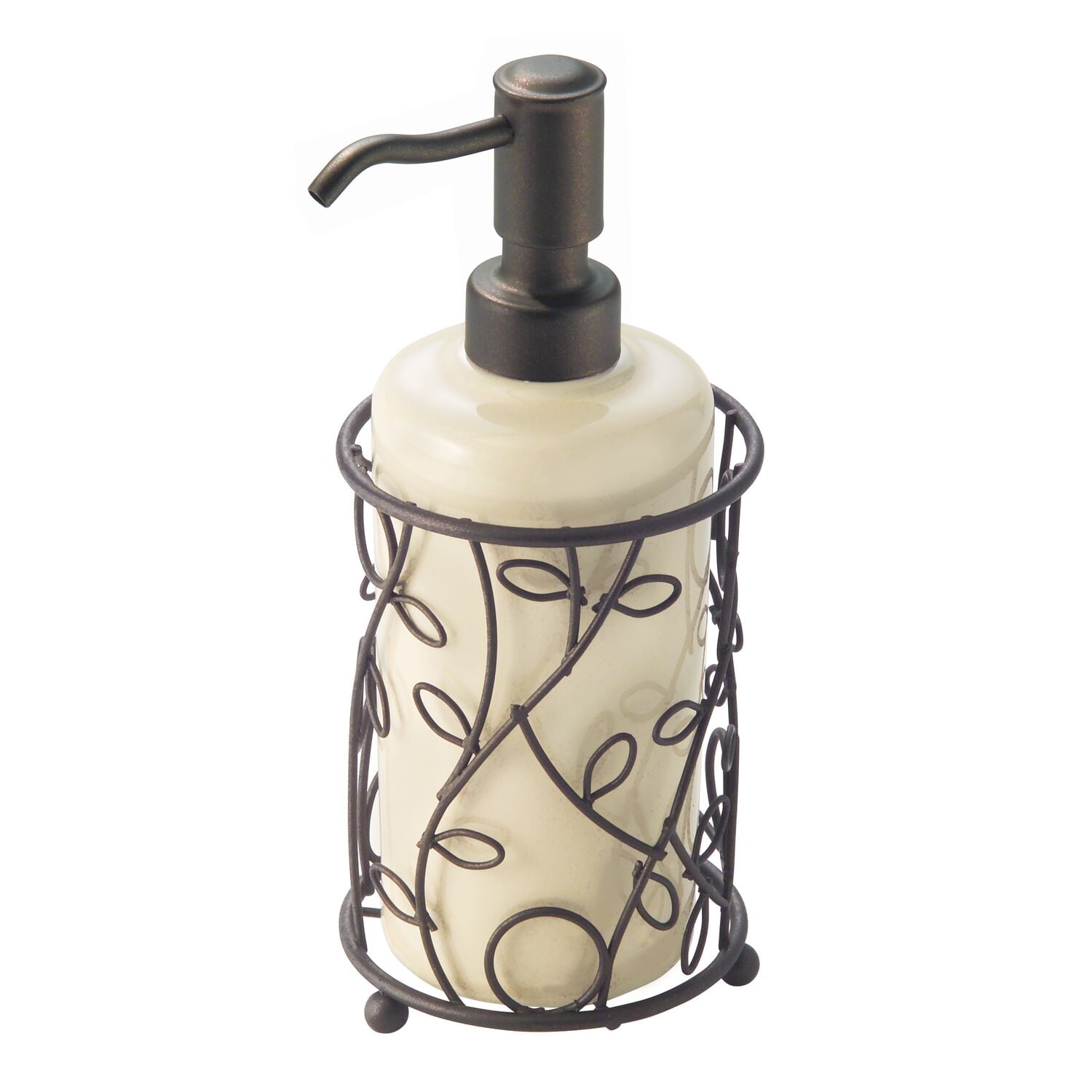 iDesign Twigz Ceramic Soap Pump, Vanilla/Bronze