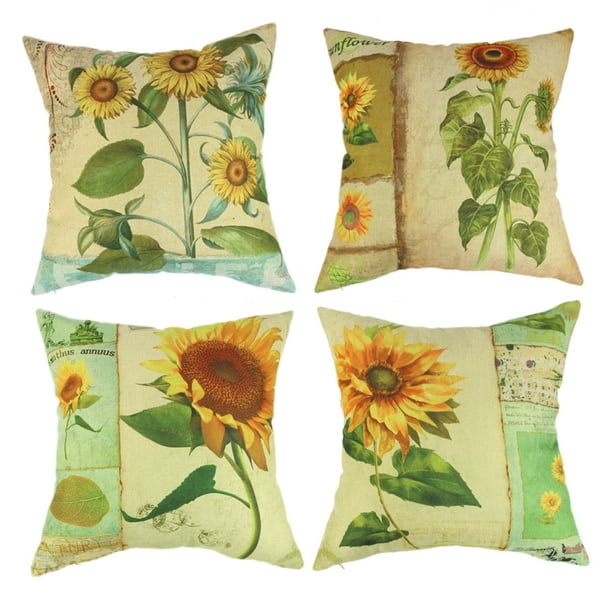 Popeven Yellow Throw Pillow Covers 18 X Set Of 4 Farmhouse Popeven Yellow Throw Pillow Covers 18 X