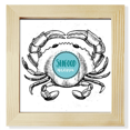 thumbnail image 1 of Crab Sketch Marine Organism Illustration Square Picture Frame Wall Tabletop Display, 1 of 3