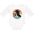 thumbnail image 3 of Inktastic 5k Race Running Retro Sunset Runner Boys or Girls Long Sleeve Baby Bodysuit, 3 of 5
