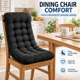 thumbnail image 5 of Integrated Chair Seat & Backrest Cushion, All-in-One Padded Chair Mat for Home Office Desk Chair, Washable Dining Chair Comfort Cover, G, 5 of 9
