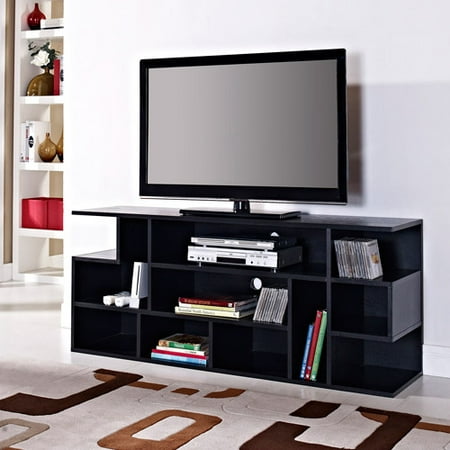 Mod Style Wood TV Stand for TVs up to 65″, Black Mod Style Wood TV Stand for TVs up to 65″, Black