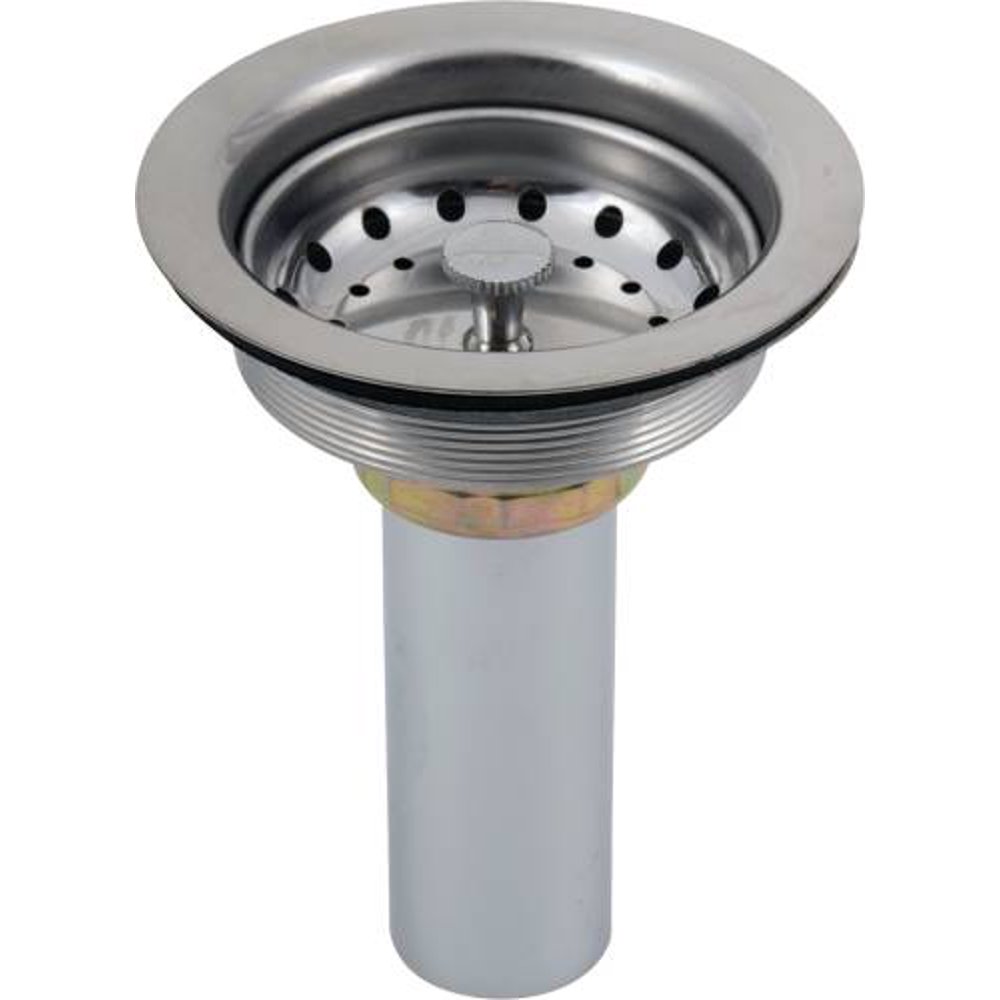 STAINLESS STEEL SINK STRAINER WITH BRASS TAILPIECE, CHROMEPLATED per 5