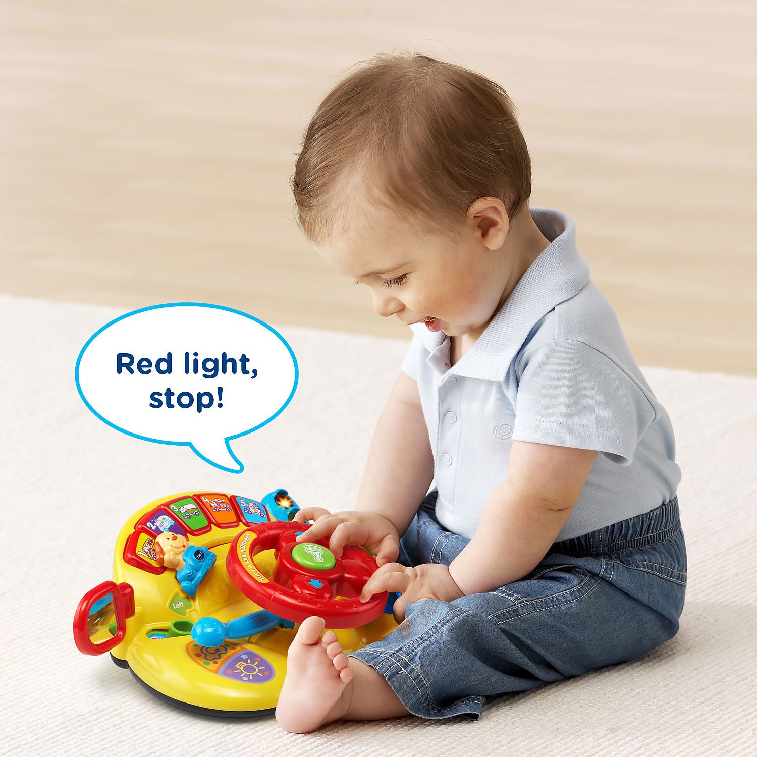 VTech Turn and Learn Driver, Role-Play Toy for Baby, Teaches Animals, Colors - image 3 of 8