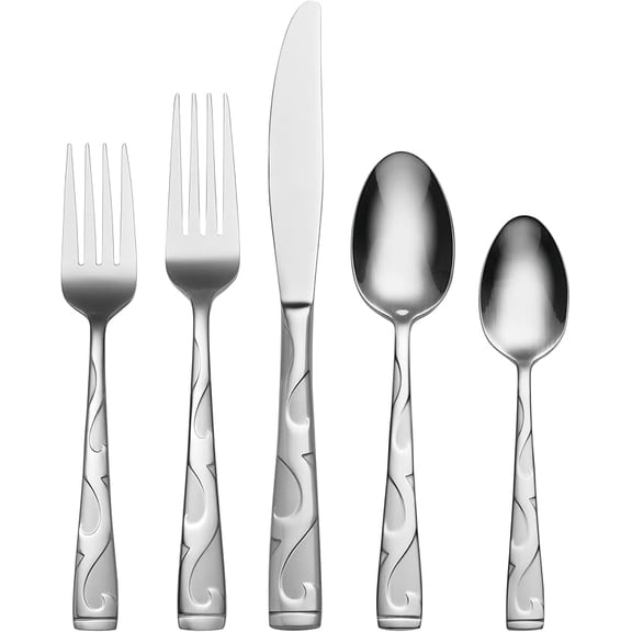 Tuscany 45-Piece Flatware Set, Service for 8, Silver
