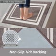thumbnail image 3 of JAATOP Non-Slip Kitchen Mats, 20"x 32" + 20"x 48" Absorbent Kitchen Rug Set of 2, Washable Mat for Kitchen, Brown, 3 of 8