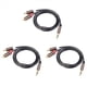 thumbnail image 1 of 3X Cable de Alta Fidelidad EstéReo de 3,5 mm una Cable de Audio Aux Jack 3,5 y Divisor para Amplificadores Audio Coche Aux TeléFono MóVil, 1 of 5
