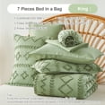 thumbnail image 6 of Davulos Boho Comforter Set King ,7 Pieces Bed in a Bag Tufted King Size Comforter Shabby Chic Embroidery Bed Set ,Soft Geometric Pattern Bedding King for All Seasons, 6 of 9