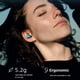 thumbnail image 3 of Auriculares intrauditivos Bluetooth compatibles Recargables Auriculares deportivos de baja latencia Auriculares portátiles para caminar con música con micrófono Negro Guardung EL022590-02B, 3 of 6