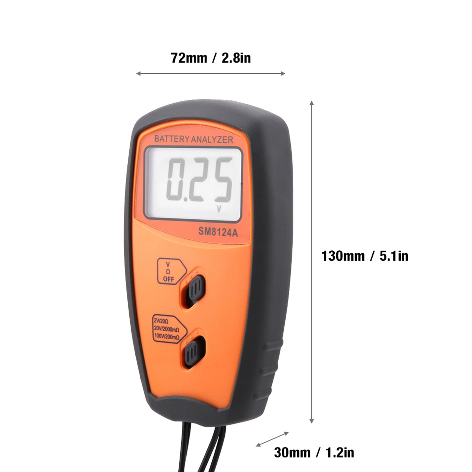 Voltage Tester SM8124A LCD Display Digital Resistance Voltmeter Battery