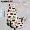 thumbnail image 7 of Xoenoiee Cat Paw Fish Star Pattern Gaming Chair Covers Waterproof Cat Scratch Proof Stretch Game Chair Cover with Armrest Anti-Scratch Protection for Ergonomic Gaming Rotating Desk Chair, 7 of 7