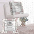 thumbnail image 4 of Vintage French Ticking Modern Floral Throw Pillow Cover,Set of 2 18X18 Inch Velvet Huile De Quinine Elegance Fountain Pink Rose Wreath Striped Cushion Covers Deco Home Couch Living Room Bed, 4 of 5
