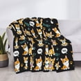 thumbnail image 3 of Yiaed Cute Dogs Corgi Print Blanket Throw Blanket Soft Cozy Flannel Blanket for Home Bed Sofa Couch Chair-40"x30", 3 of 6